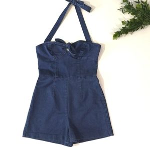 Betsey Johnson denim romper